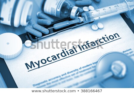 Foto stock: Infarct Diagnosis Medical Concept Composition Of Medicaments