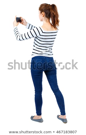 Stockfoto: Woman Taking Pictures Of The View