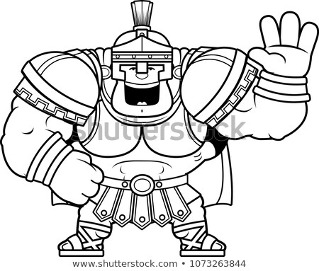 ストックフォト: Cartoon Centurion Waving