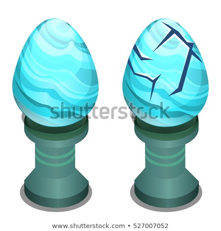 [[stock_photo]]: The Egg Is Made Of Polished Stone Cracked Vector Illustration