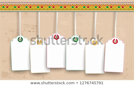 Stockfoto: Mexican Vintage Banner Price Stickers Fiesta