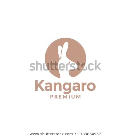 Stock photo: A Kangaroo On Circle Template