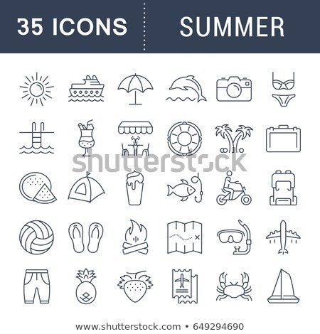 Stock photo: Fishing And Holiday Icons