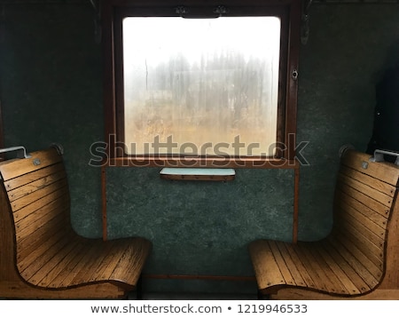 Foto stock: Adeiras · em · trem · vintage