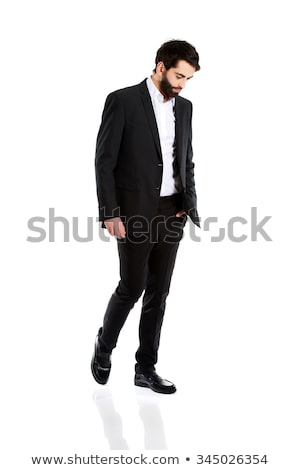 Stok fotoğraf: Sad Business Man Looks Down