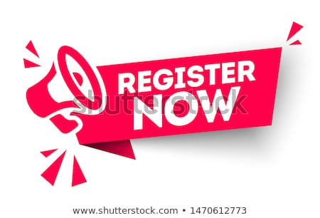 Сток-фото: Register Now Red Vector Icon Design