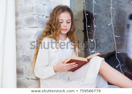 Stock fotó: 10 Year Old Girl Christmas Portrait