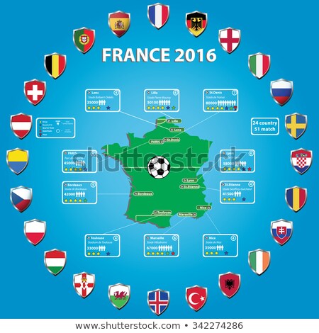 Map Of France On Football Field ストックフォト © naum
