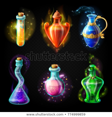 Foto stock: Witch Drinks Magic Potion