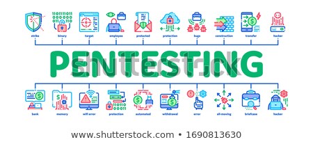 Zdjęcia stock: Pentesting Software Minimal Infographic Banner Vector