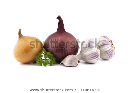 Stock fotó: Clove Of Garlic On A White Background