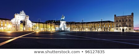 Foto stock: Commerce Square At Lisbon By Night