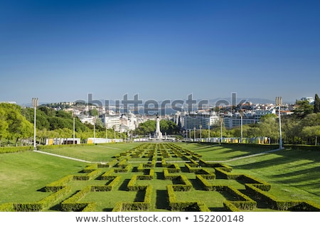 Сток-фото: View Of Eduardo 7th Park Gardens Lisbon Portugal