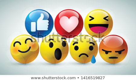 Stockfoto: Social Media Yellow Vector Icon Design