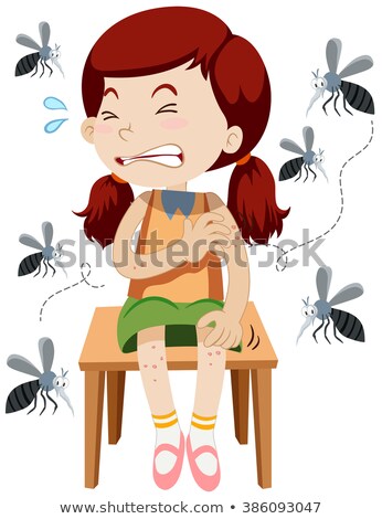 [[stock_photo]]: Girl Being Bitten By Mosquitos