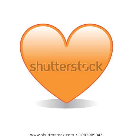 Сток-фото: Emoji - Orange In Love With Happy Smile Isolated Vector