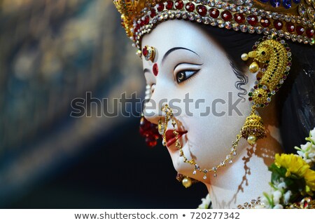 Foto stock: Beautiful Maa Durga Goddess Eyes For Navratri Festival