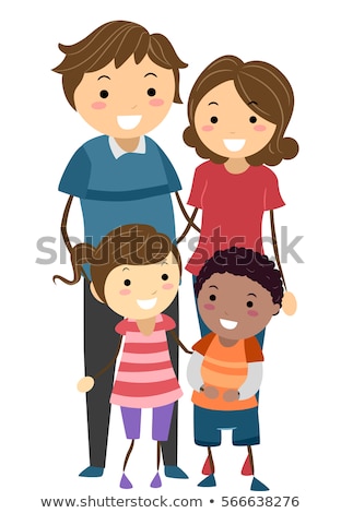 Stock photo: Stickman Family Adopt Race