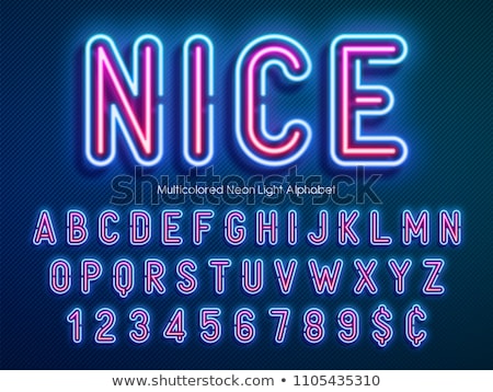 Foto stock: Neon Sign At City