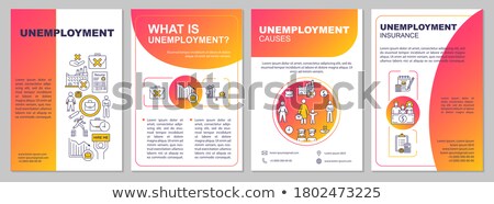 Stock fotó: Unemployment Issue Brochure Template