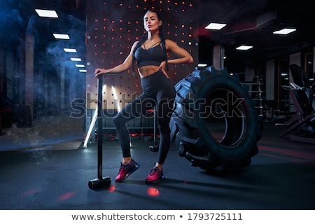 Foto stock: Holding A Hammer