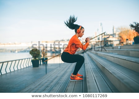 Stock fotó: Young Fitness Woman Jumping