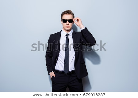 Сток-фото: Businessman Bodyguard Isolated On A White Background