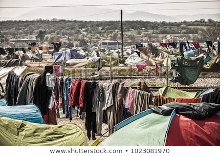 Foto stock: Refugee Camp