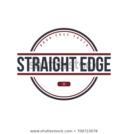 Foto stock: Straight Edge Badge Label Community Campaign