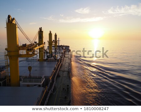Сток-фото: Cargo Ships On The Horizon