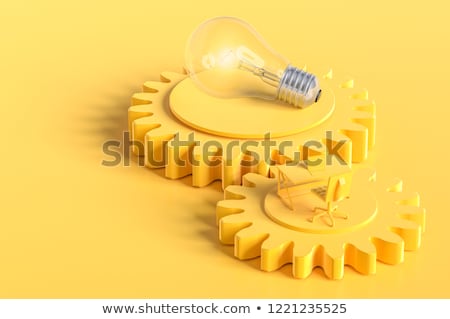 Stock fotó: 3d Render Of Text Teamwork Gears