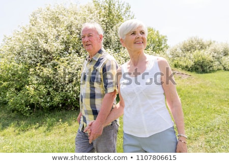 Сток-фото: A Nice Senior Couple Outside Having Good Time Together