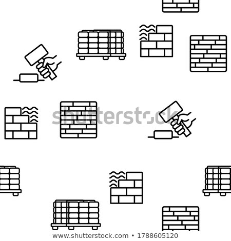 Stock photo: Laying Tiles Icon Vector Outline Illustration