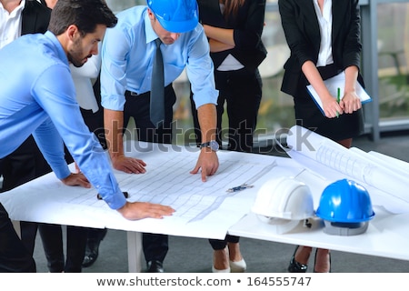 Business Partners Looking At The Construction Plan Foto stock © dotshock