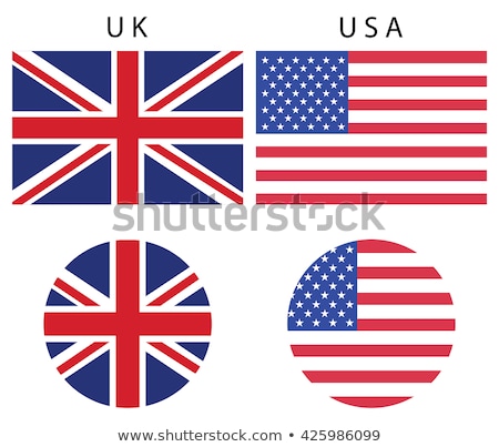 Foto stock: Uk And Usa Flag In Map