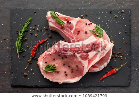 Foto d'archivio: Pork Chop With Ingredients