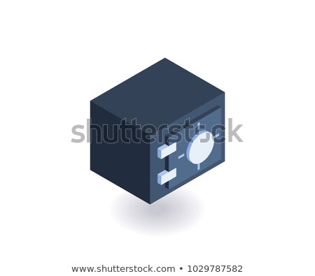 Stock fotó: Flat Vector Minimalist Template Business Design Safe Deposit
