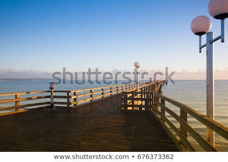 Stok fotoğraf: Sunrise On The Pier In Binz Ruegen Island