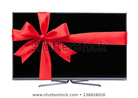 Stok fotoğraf: Monitor Wrapped With Color Ribbon