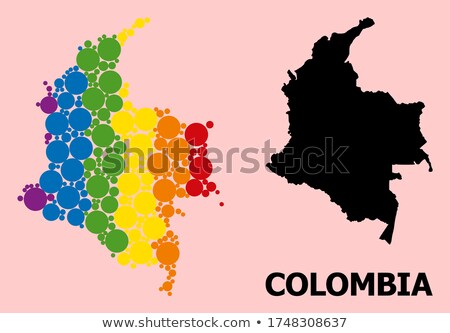 Stok fotoğraf: Colombia Gay Map