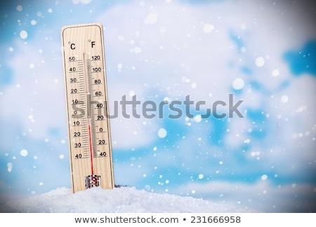 Foto stock: Cold Thermometer Under Zero