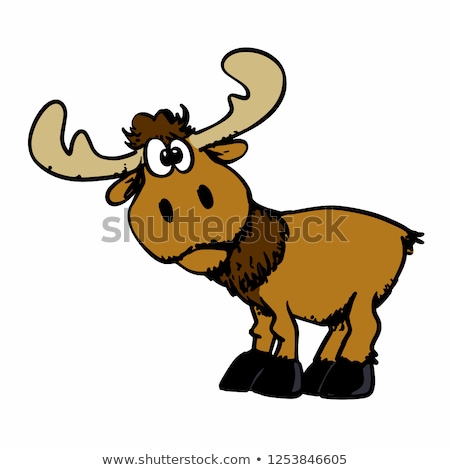 Imagine de stoc: Happy Cartoon Moose