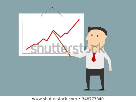 Stock photo: Businessman With Pointer Stick Presentation Chart