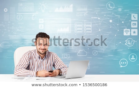 Stock foto: Front Desk Work With Workflow Concept