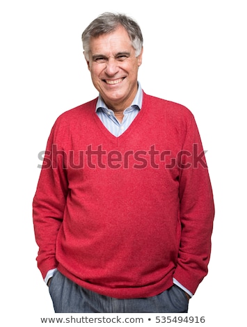 Foto d'archivio: A Nice Portrait Of A Smiling Man Over White Background