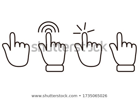 Zdjęcia stock: Click Hand Icon Press Or Push Pointer Sign Linear Icon Stock Vector Illustration Isolated On Whit