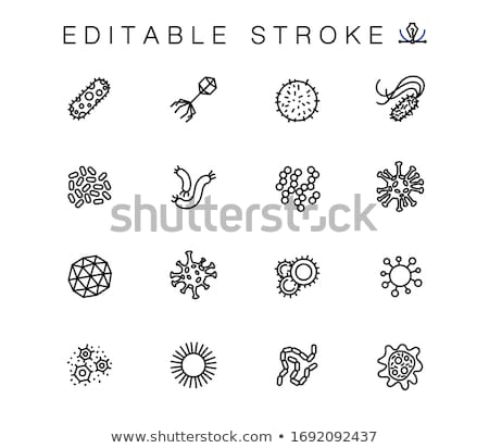 Stock fotó: Human Microbe Icon Vector Outline Illustration