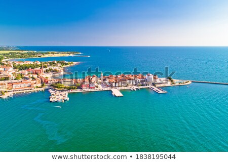 Town Of Umag Waterfront And Coastline Panoramic View Foto stock © xbrchx