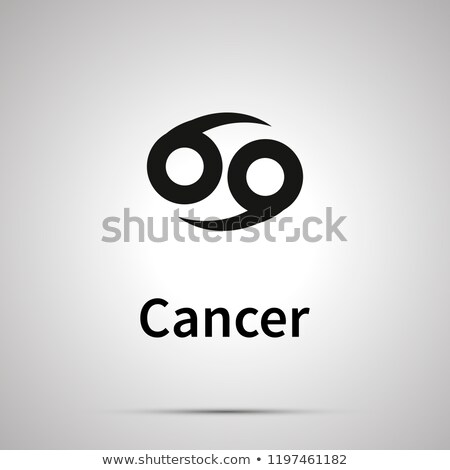 Foto d'archivio: Cancer Astronomical Sign Simple Black Icon With Shadow