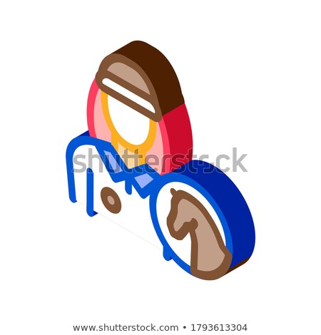 Man Jockey Isometric Icon Vector Illustration [[stock_photo]] © pikepicture